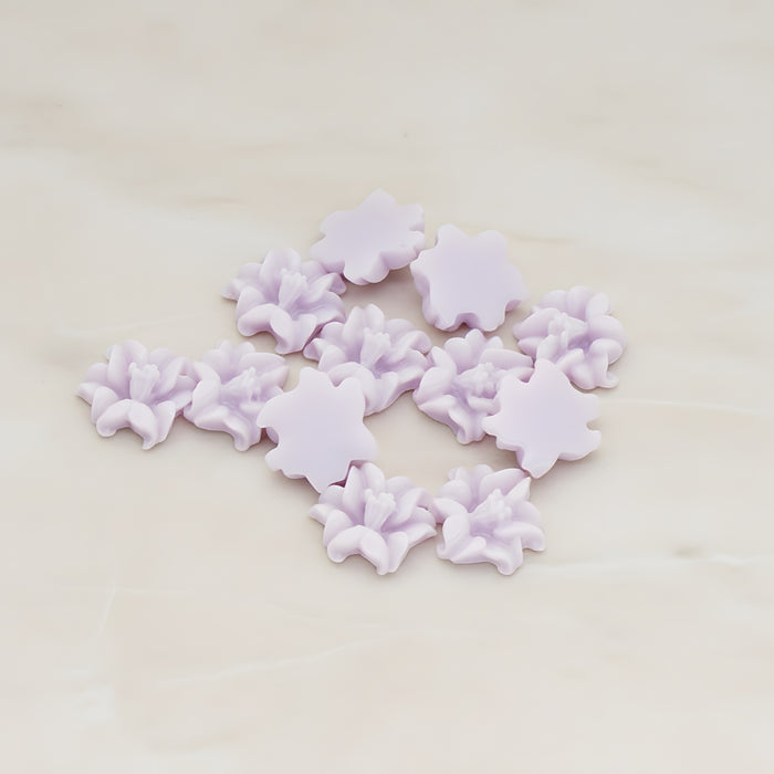 Lily Flower Flat Back Cabochon, 6 Pc (CB.185)
