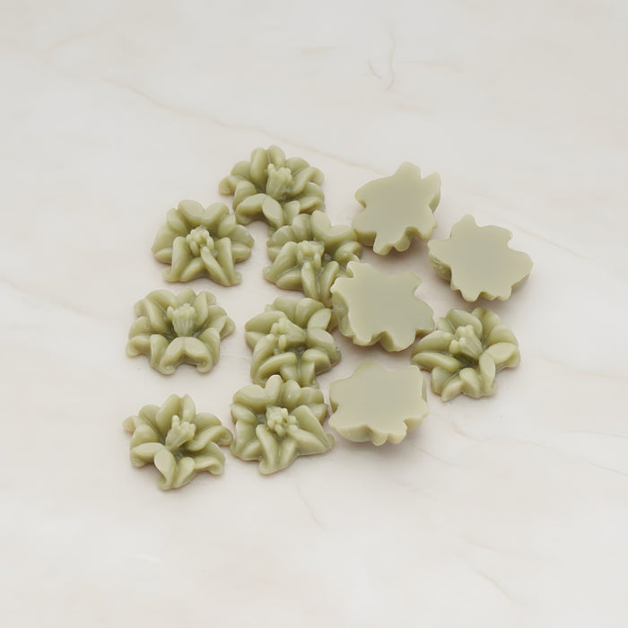 Lily Flower Flat Back Cabochon, 6 Pc (CB.185)