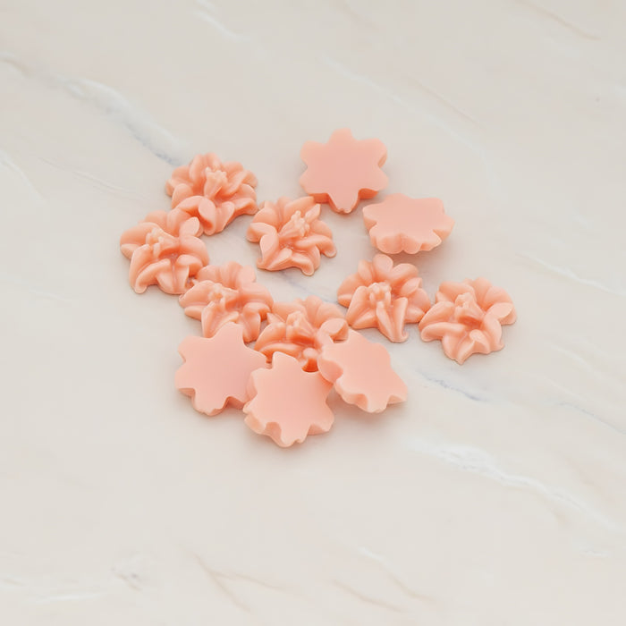 Lily Flower Flat Back Cabochon, 6 Pc (CB.185)