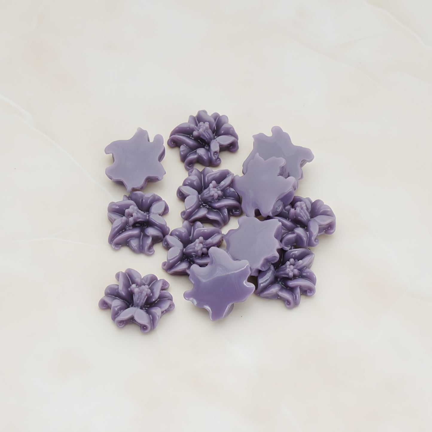 Lily Flower Flat Back Cabochon, 6 Pc (CB.185)