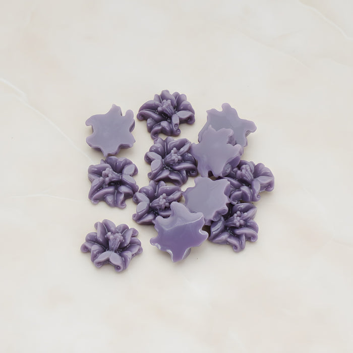 Lily Flower Flat Back Cabochon, 6 Pc (CB.185)
