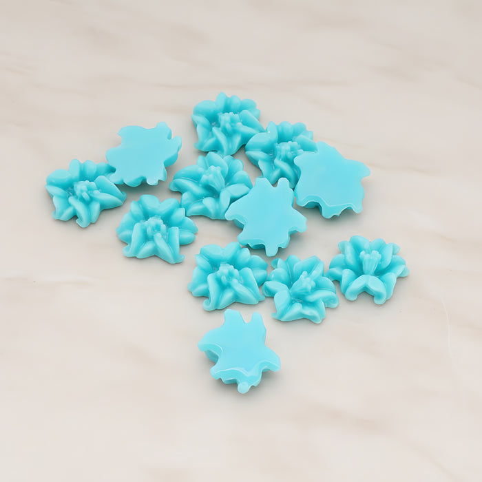 Lily Flower Flat Back Cabochon, 6 Pc (CB.185)