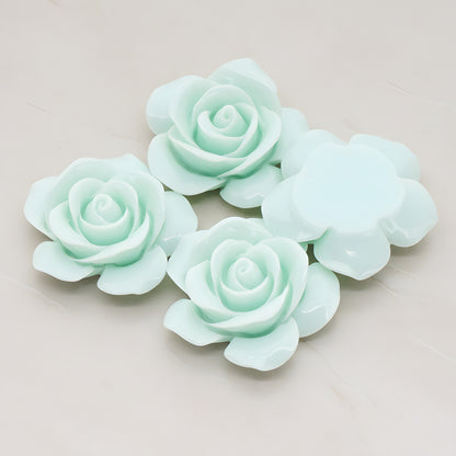 Rose Flower Flat Back Cabochon, 2 Pc (CB.189)