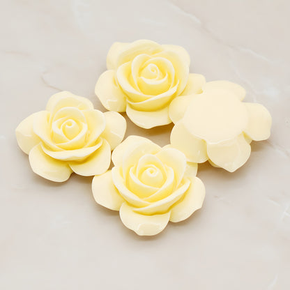 Rose Flower Flat Back Cabochon, 2 Pc (CB.189)