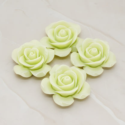 Rose Flower Flat Back Cabochon, 2 Pc (CB.189)