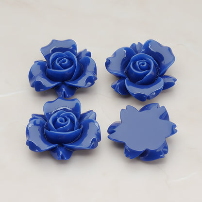 Rose Flower Flat Back Cabochon, 4 Pc (CB.200-01)