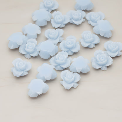 Tiny Rose Flower Flat Back Cabochon, 6 Pc (CB.200-03)