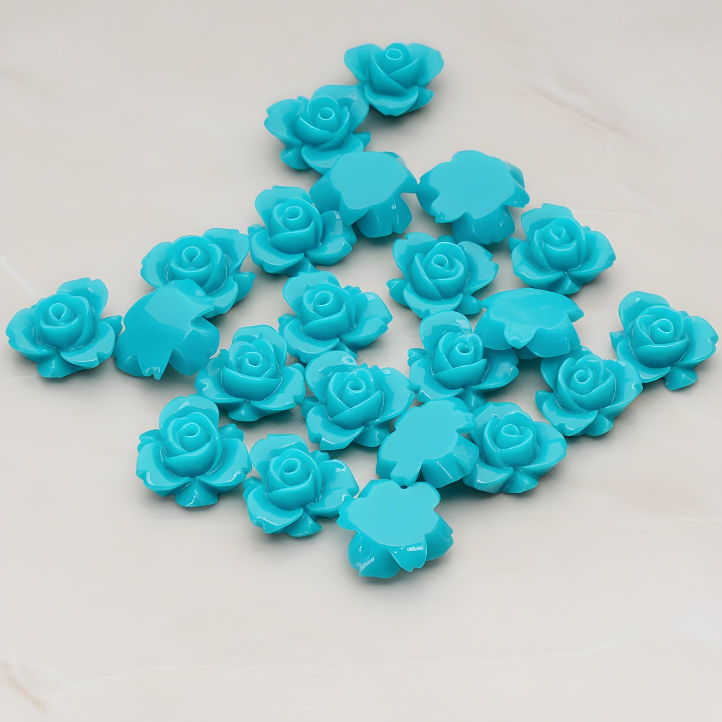 Tiny Rose Flower Flat Back Cabochon, 6 Pc (CB.200-03)