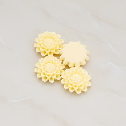 Sunflower Flat Back Cabochon, 4 Pc (CB.203-01)