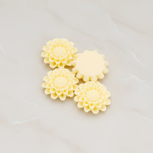 Sunflower Flat Back Cabochon, 4 Pc (CB.203-01)