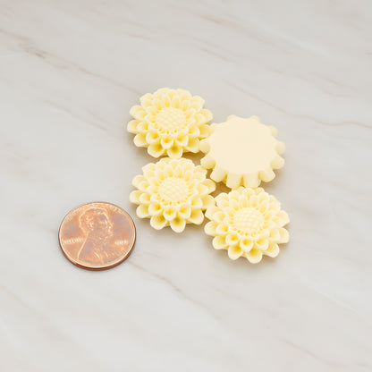 Sunflower Flat Back Cabochon, 4 Pc (CB.203-01)
