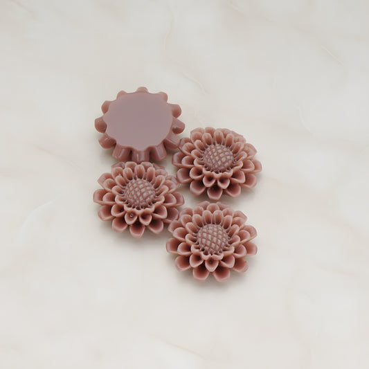 Sunflower Flat Back Cabochon, 4 Pc (CB.203-01)
