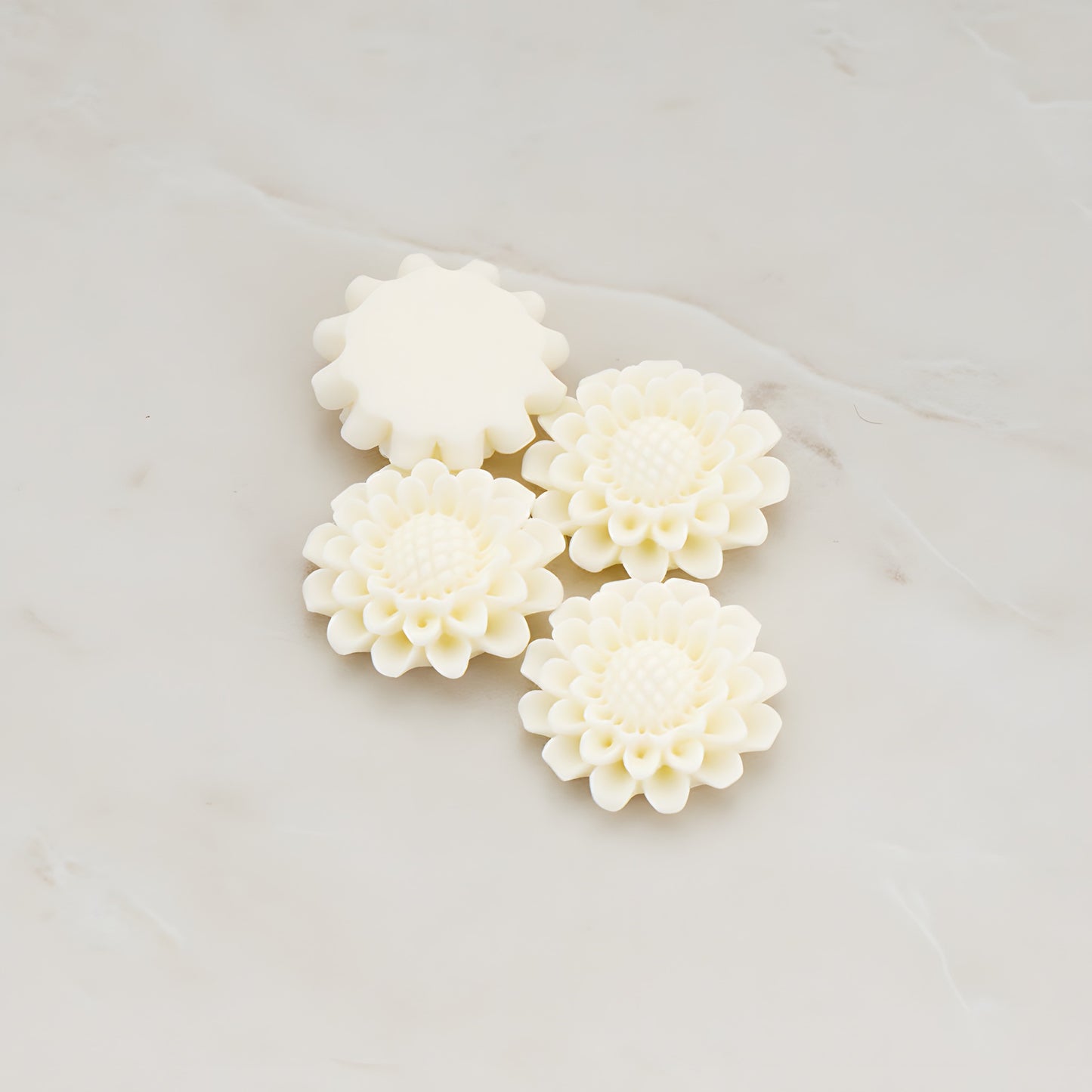Sunflower Flat Back Cabochon, 4 Pc (CB.203-01)