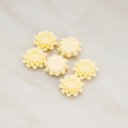 Small Sunflower Flat Back Cabochon, 4 Pc (CB.203-02)