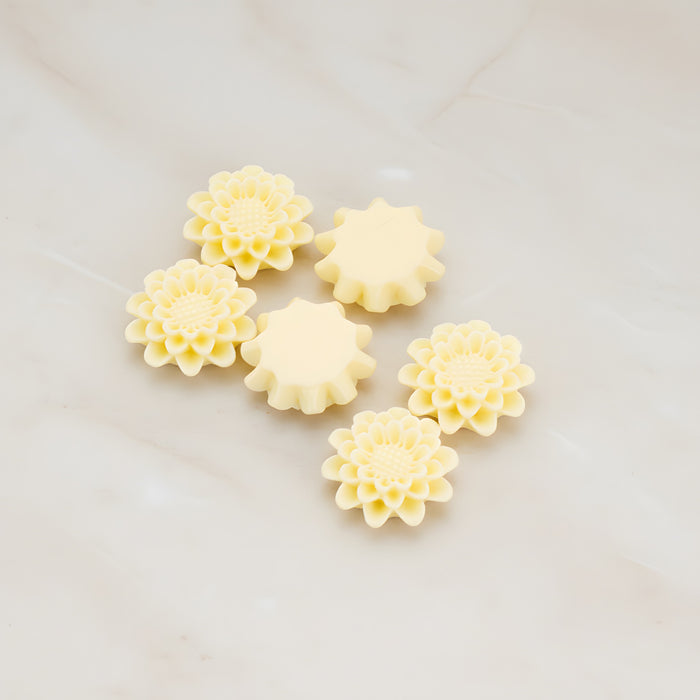 Small Sunflower Flat Back Cabochon, 4 Pc (CB.203-02)