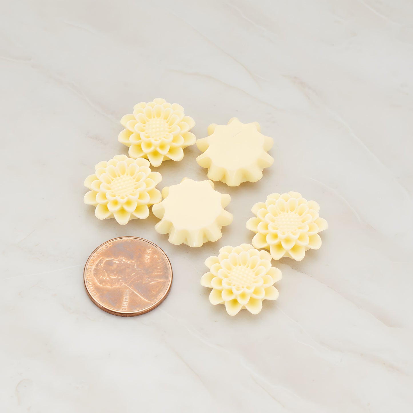 Small Sunflower Flat Back Cabochon, 4 Pc (CB.203-02)