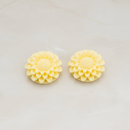 Large Sunflower Flat Back Cabochon, 2 Pc (CB.203)