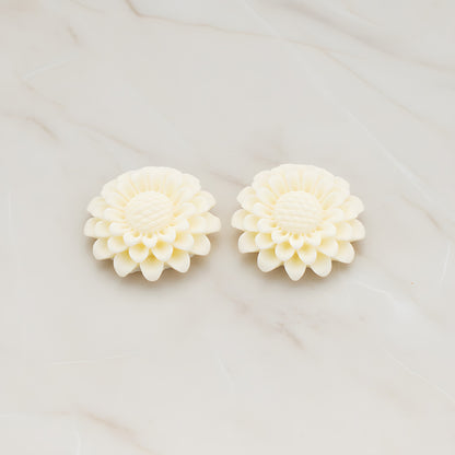 Large Sunflower Flat Back Cabochon, 2 Pc (CB.203)