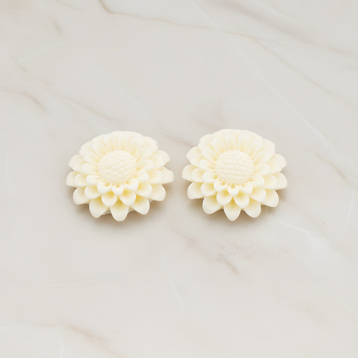 Large Sunflower Flat Back Cabochon, 2 Pc (CB.203)
