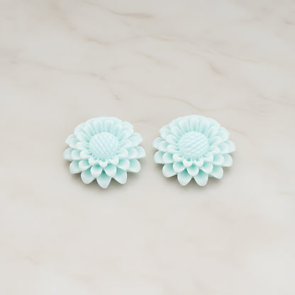 Large Sunflower Flat Back Cabochon, 2 Pc (CB.203)