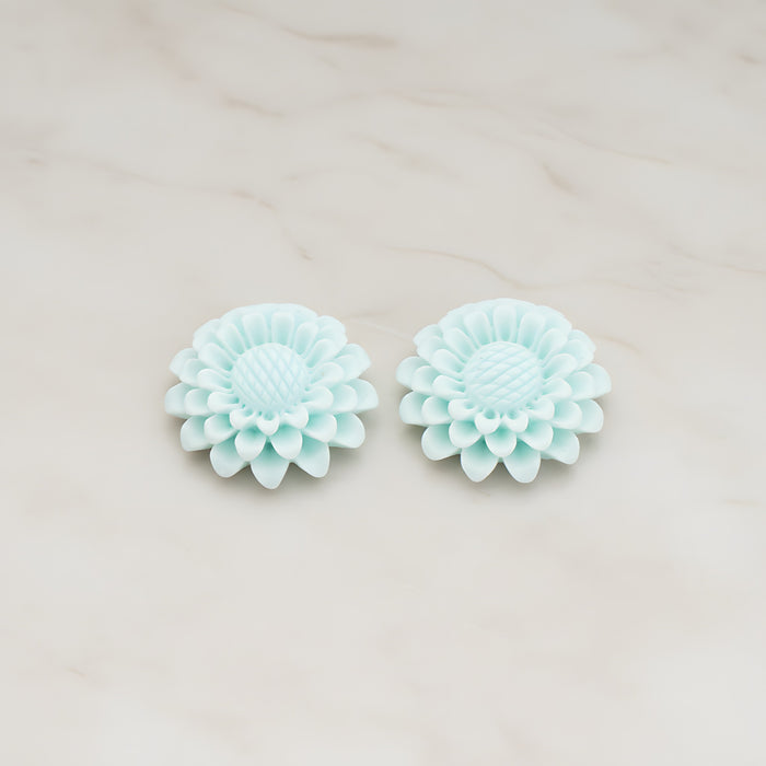 Large Sunflower Flat Back Cabochon, 2 Pc (CB.203)