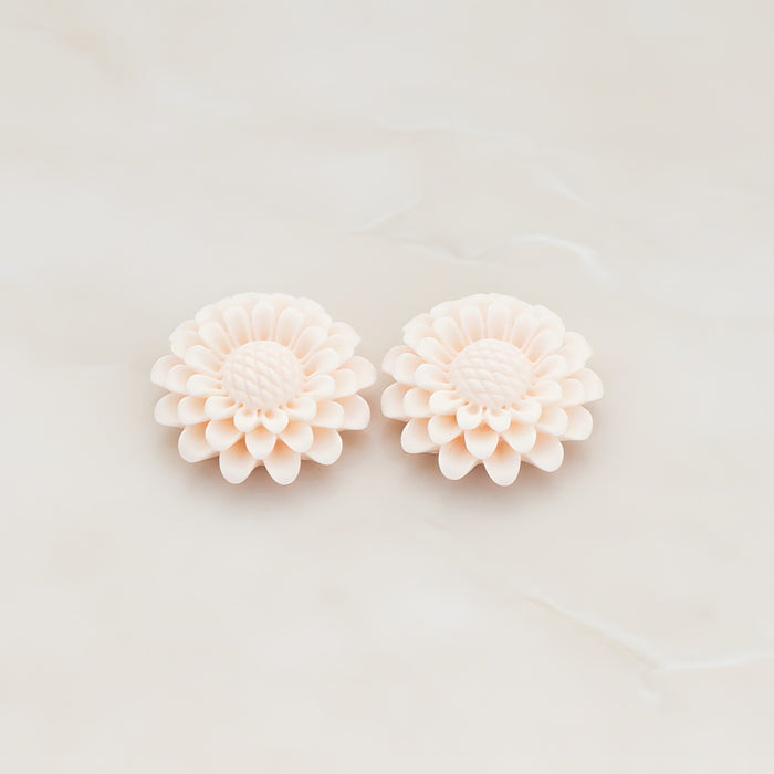 Large Sunflower Flat Back Cabochon, 2 Pc (CB.203)