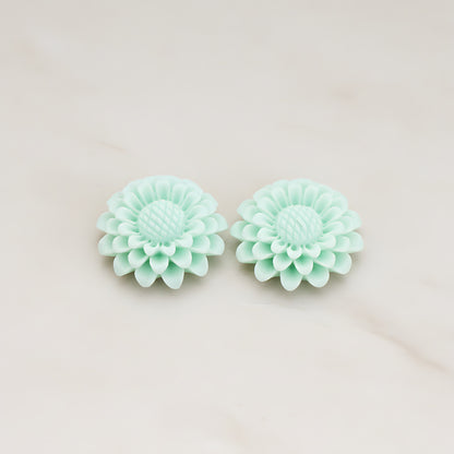 Large Sunflower Flat Back Cabochon, 2 Pc (CB.203)