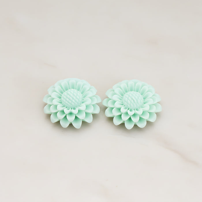 Large Sunflower Flat Back Cabochon, 2 Pc (CB.203)