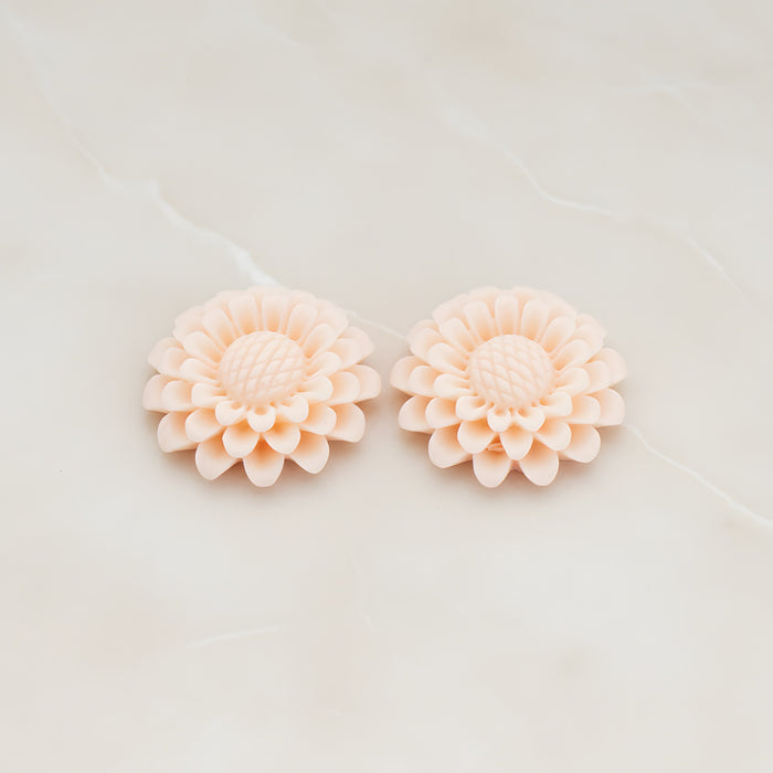Large Sunflower Flat Back Cabochon, 2 Pc (CB.203)