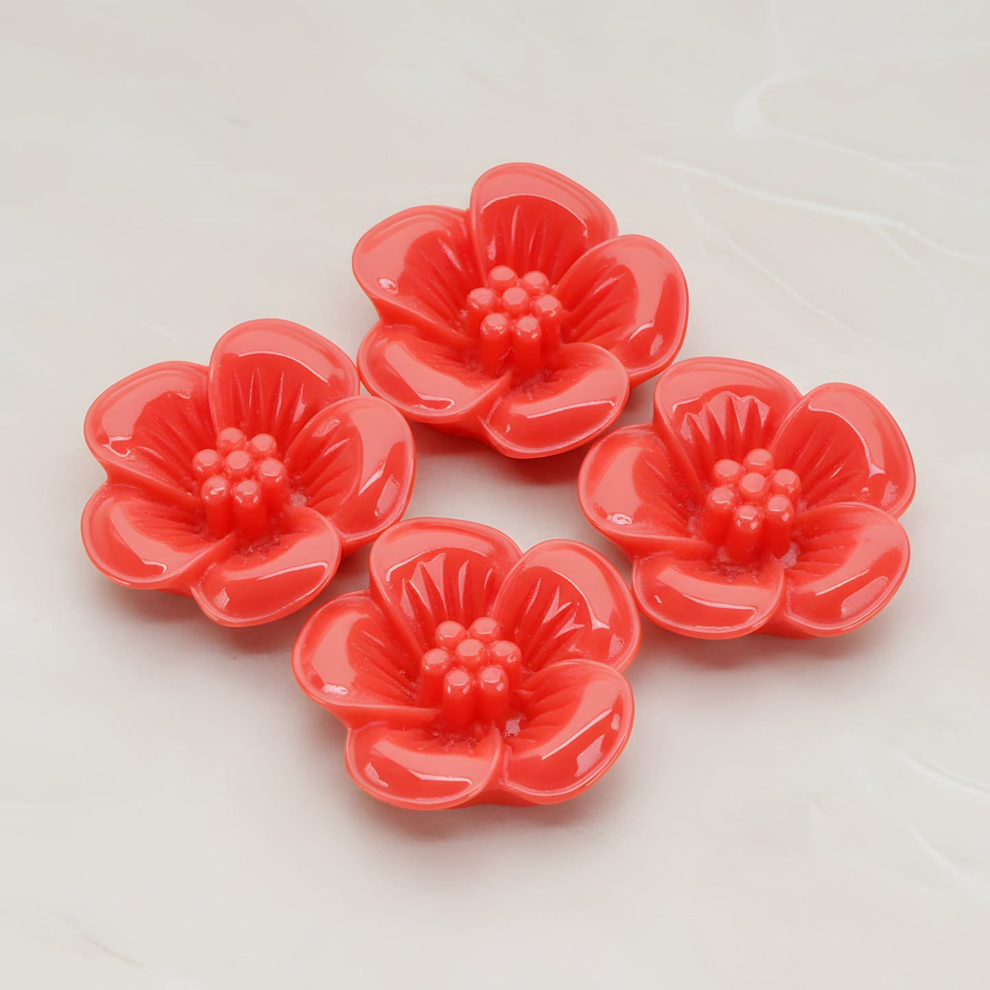Pansy Flower Flat Back Cabochon, 2 Pc (CB.204)