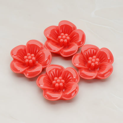 Pansy Flower Flat Back Cabochon, 2 Pc (CB.204)