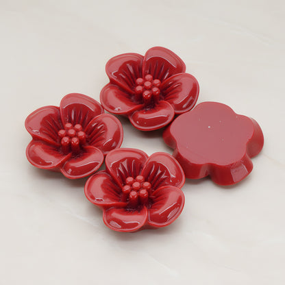 Pansy Flower Flat Back Cabochon, 2 Pc (CB.204)
