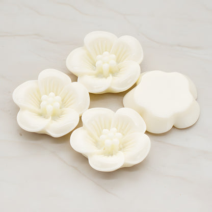 Pansy Flower Flat Back Cabochon, 2 Pc (CB.204)
