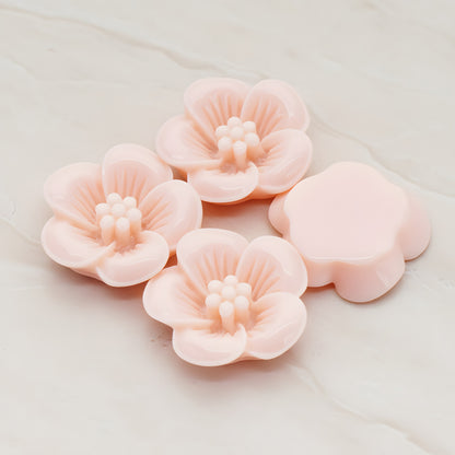 Pansy Flower Flat Back Cabochon, 2 Pc (CB.204)
