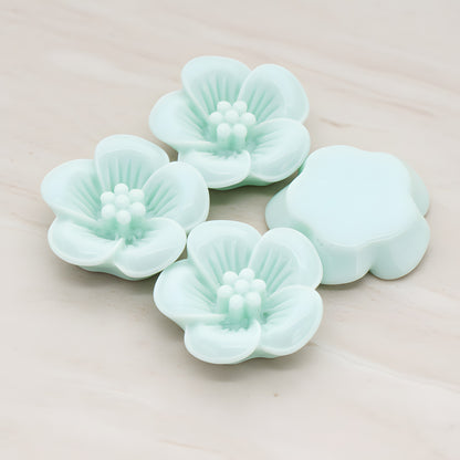 Pansy Flower Flat Back Cabochon, 2 Pc (CB.204)