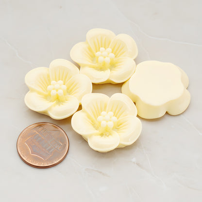 Pansy Flower Flat Back Cabochon, 2 Pc (CB.204)
