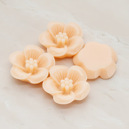 Pansy Flower Flat Back Cabochon, 2 Pc (CB.204)