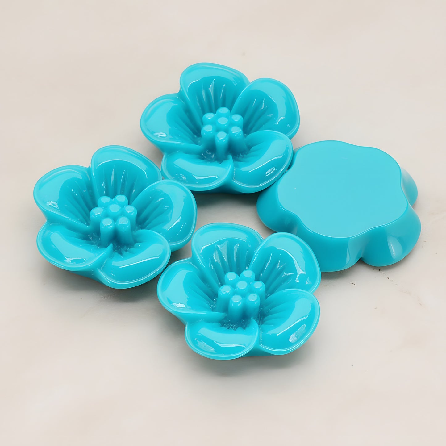 Pansy Flower Flat Back Cabochon, 2 Pc (CB.204)