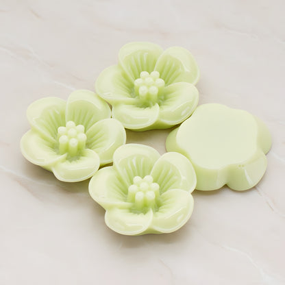 Pansy Flower Flat Back Cabochon, 2 Pc (CB.204)