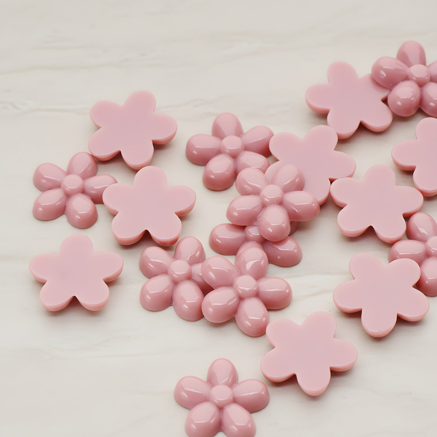 Bubble Flower Flat Back Cabochon, 4 Pc (CB.206)