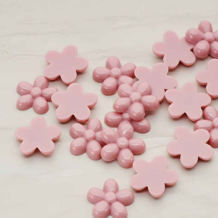 Bubble Flower Flat Back Cabochon, 4 Pc (CB.206)