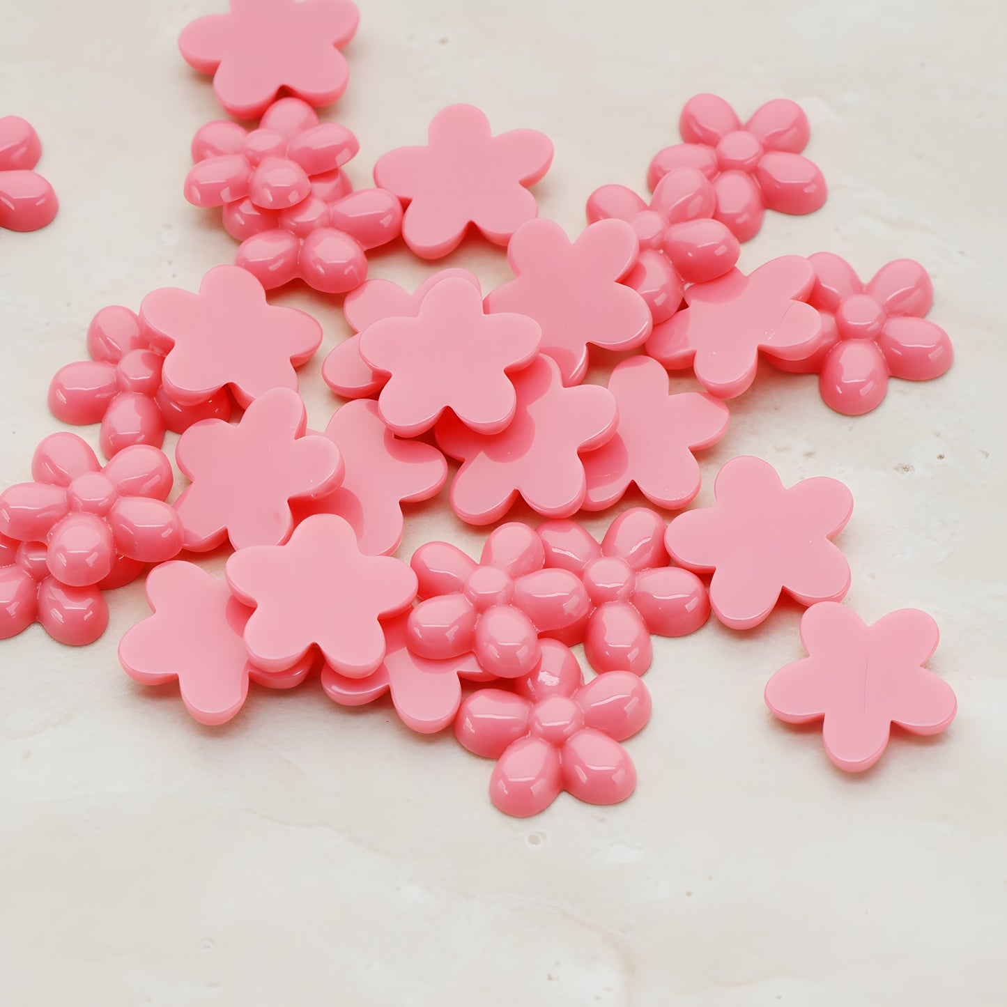 Bubble Flower Flat Back Cabochon, 4 Pc (CB.206)