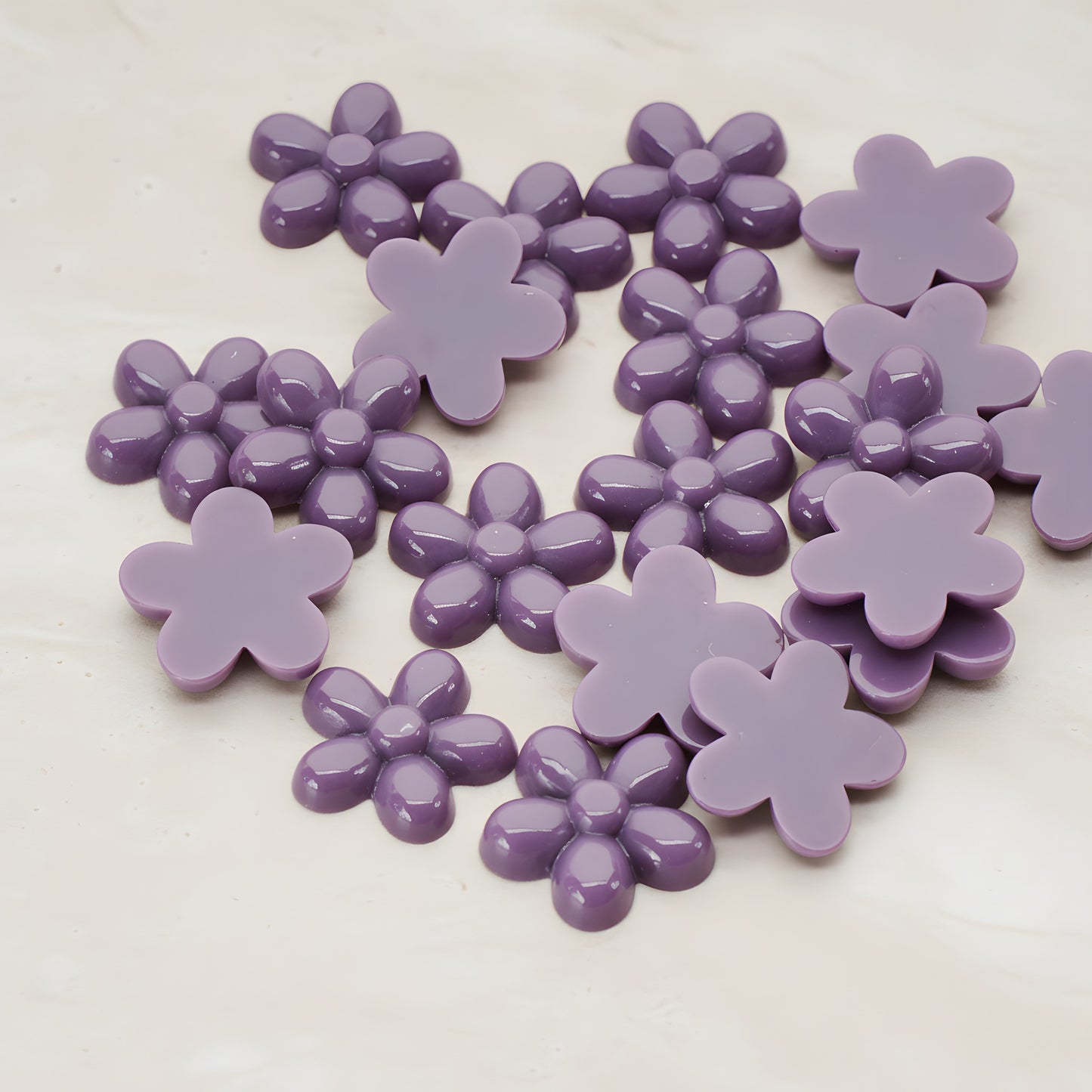Bubble Flower Flat Back Cabochon, 4 Pc (CB.206)