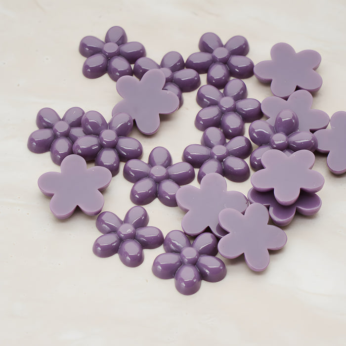 Bubble Flower Flat Back Cabochon, 4 Pc (CB.206)