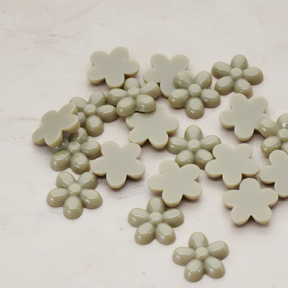 Bubble Flower Flat Back Cabochon, 4 Pc (CB.206)