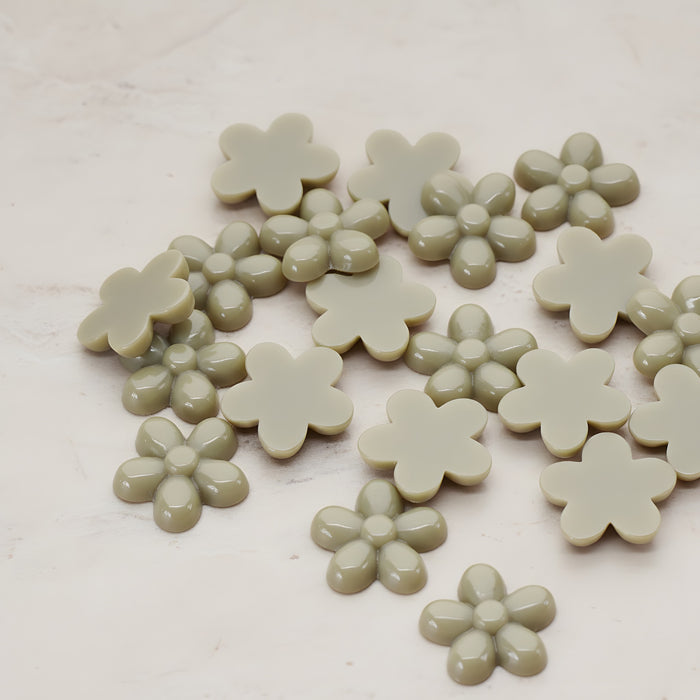 Bubble Flower Flat Back Cabochon, 4 Pc (CB.206)