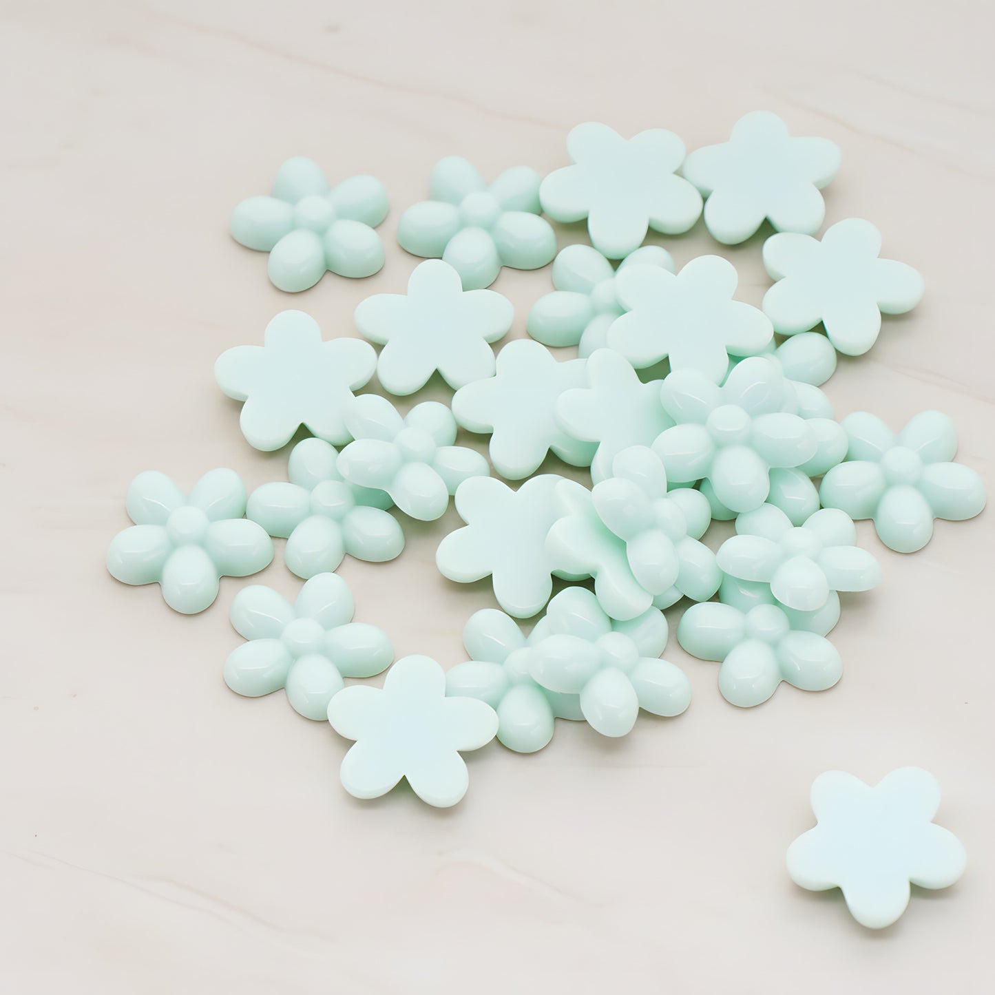 Bubble Flower Flat Back Cabochon, 4 Pc (CB.206)
