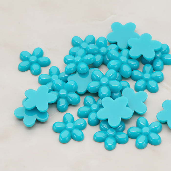 Bubble Flower Flat Back Cabochon, 4 Pc (CB.206)