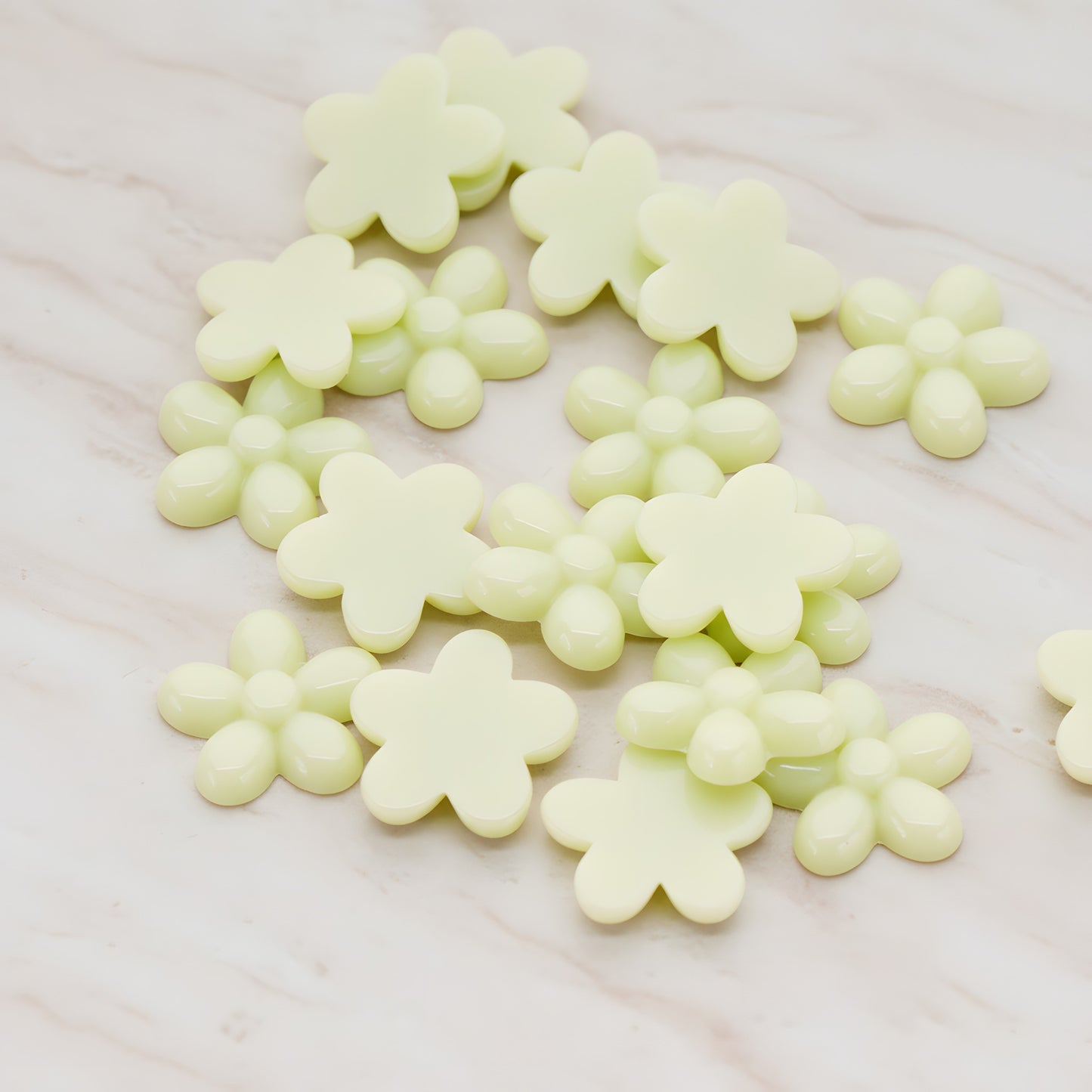 Bubble Flower Flat Back Cabochon, 4 Pc (CB.206)