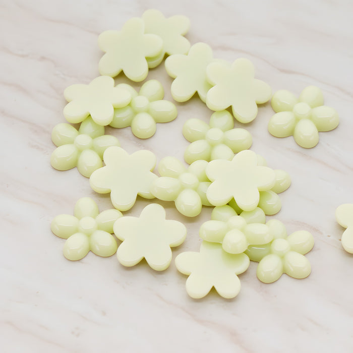 Bubble Flower Flat Back Cabochon, 4 Pc (CB.206)
